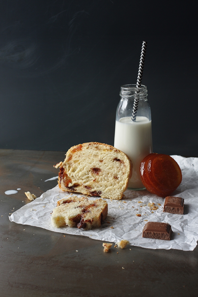 Chocolate and candied orange bread