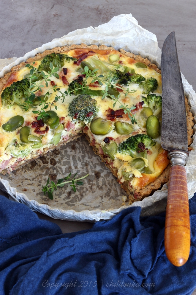 Tarta z bobem i brokułami | chilitonka